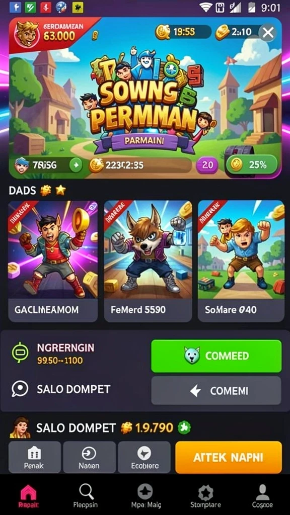 x78 - Tangkapan layar menunjukkan karakter utama dalam pertarungan epik.